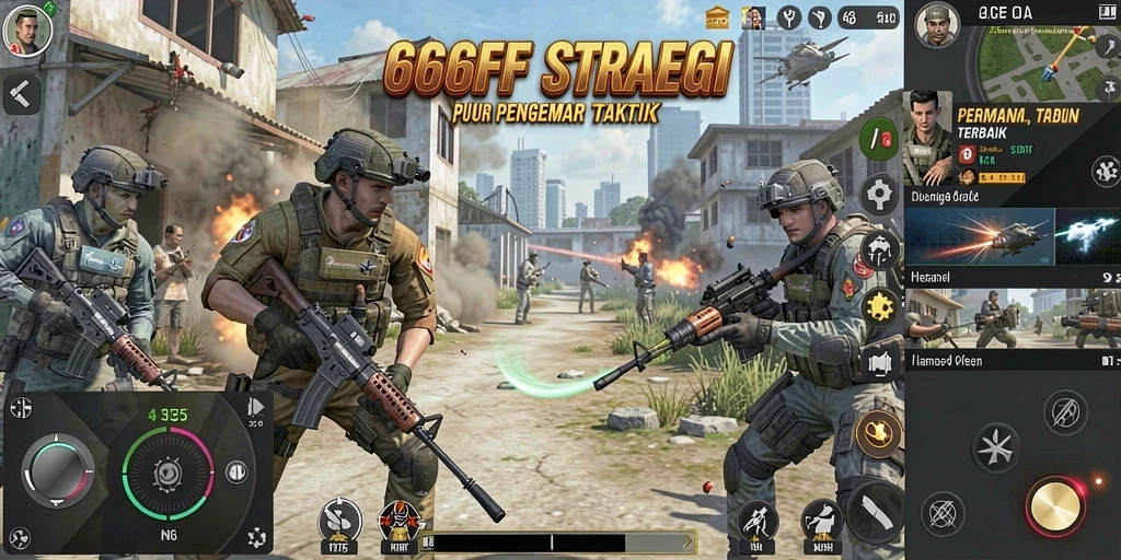 Tampilan gameplay Strategi yang mendebarkan di 666FF.