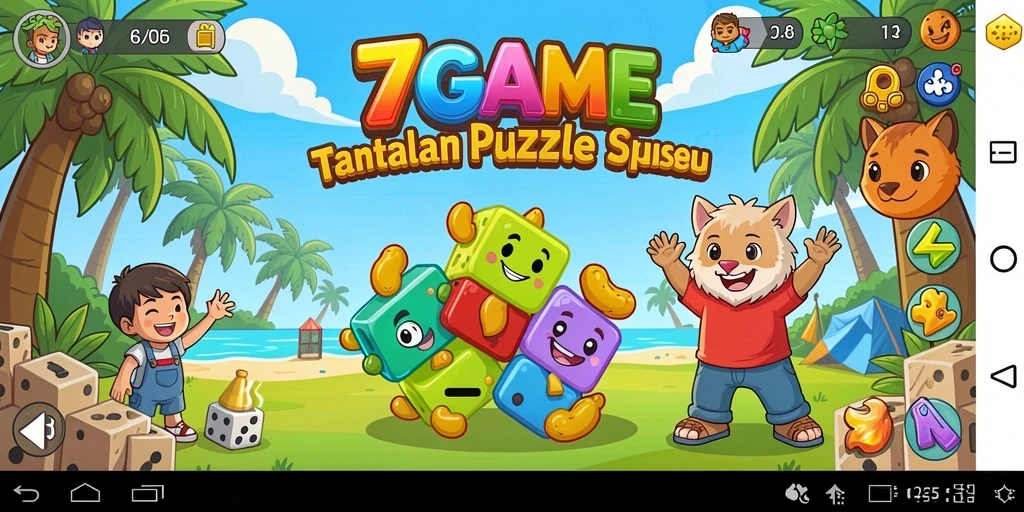 Tampilan gameplay menarik dari 7GAME dengan berbagai puzzle yang menantang.