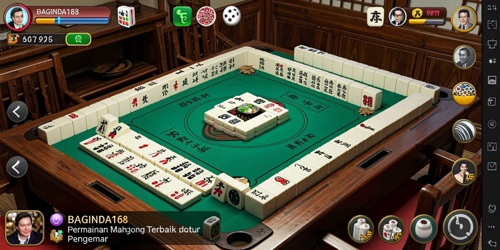 Tampilan seru gameplay Mahjong di BAGINDA168.