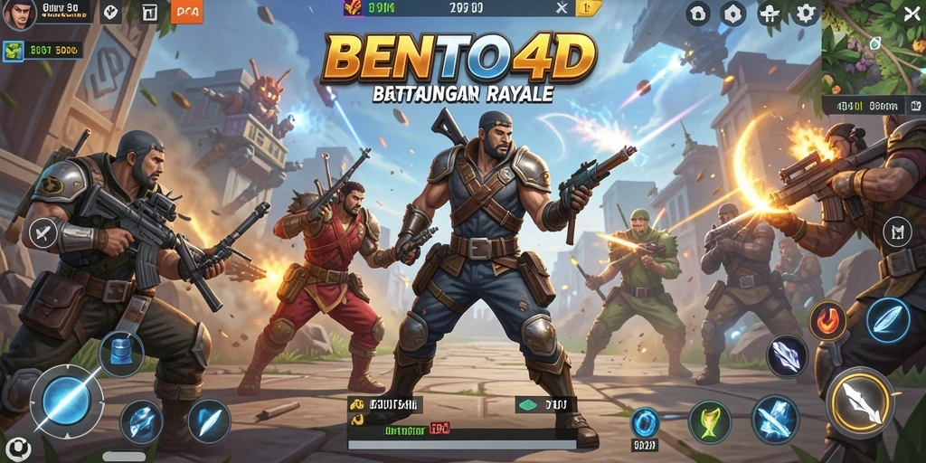 Gameplay seru di BENTO4D dengan pertempuran intens antar pemain.
