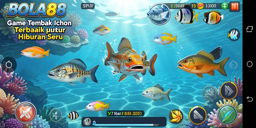 Tampilan gameplay Tembak Ikan yang menakjubkan di BOLA88.