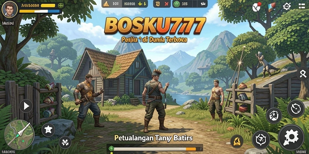 Screenshot gameplay BOSKU777 menampilkan keindahan dunia terbuka.