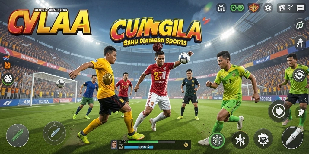 Tampilan seru dari gameplay CUANGILA dalam aksi olahraga.