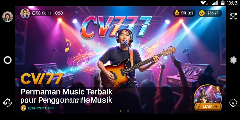 Tangkapan layar CV777 menunjukkan pemain menikmati permainan musik yang seru.