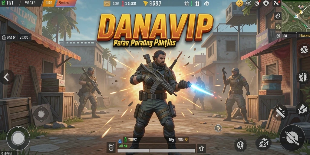 Gameplay mendebarkan dalam pertempuran Battle Royale yang intens.