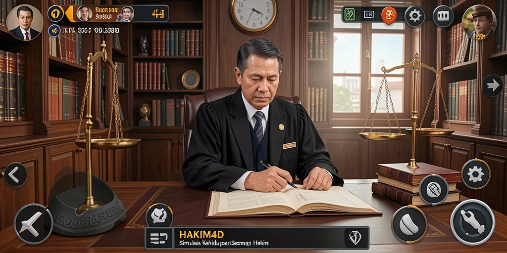 Tampilan gameplay HAKIM4D yang menegangkan dan menarik.