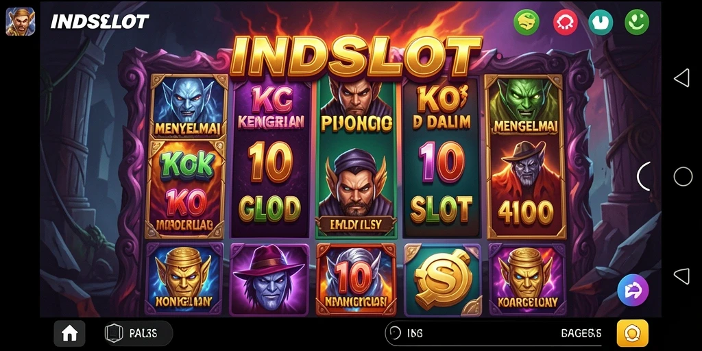 Screenshot gameplay INDSLOT yang menampilkan suasana mencekam dan slot horor.