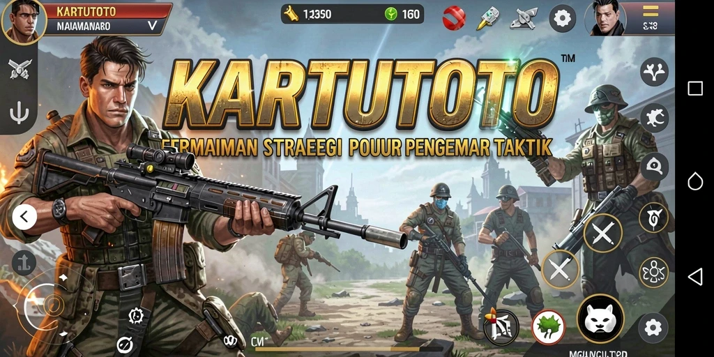 Screenshot KARTUTOTO menampilkan aksi strategi yang intens.