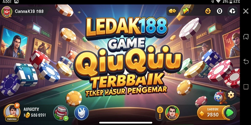 Screenshot utama menunjukkan gameplay seru dari QiuQiu.