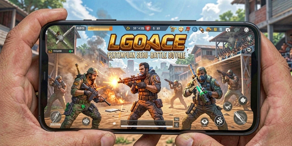 Gameplay LGOACE yang intens di arena Battle Royale.