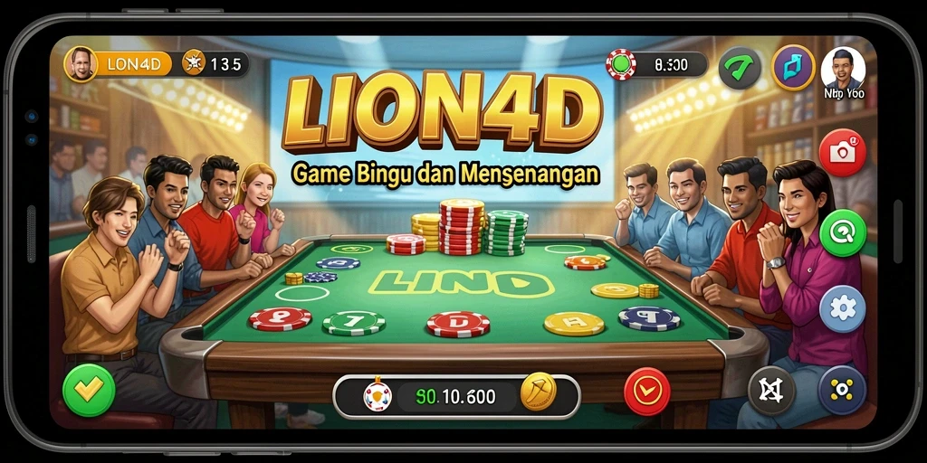 Screenshot utama LION4D menampilkan gameplay seru Bingo.