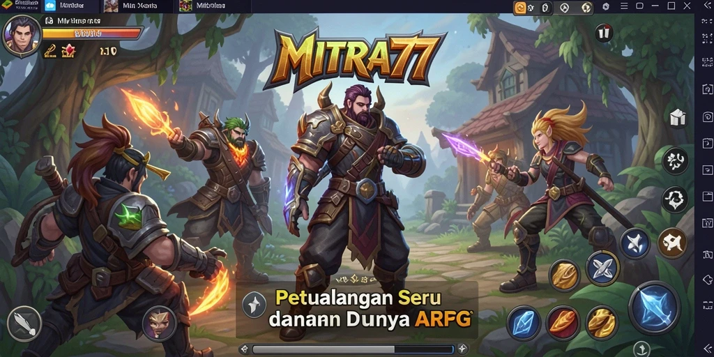 Gameplay seru dengan pertarungan epik di MITRA77.