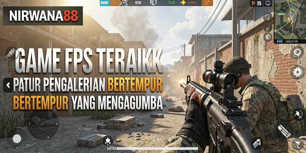 Screenshot NIRWANA88 menampilkan aksi intens dalam pertempuran FPS.