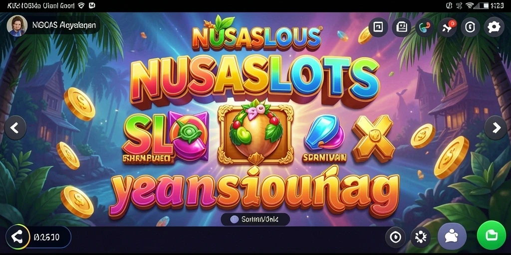 Tampilan menarik gameplay NUSASLOTS dengan efek warna-warni.