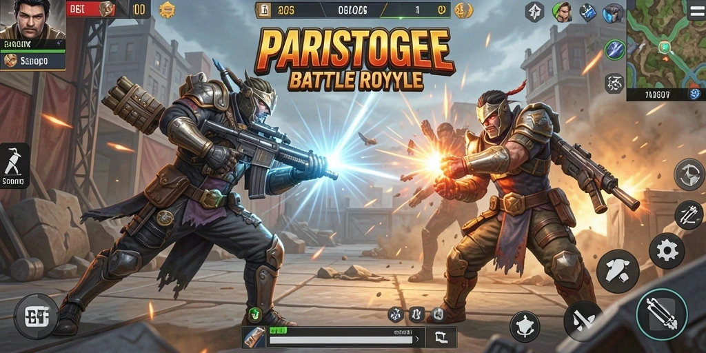 Tampilan menarik dari gameplay PARISTOGEL dalam pertarungan Battle Royale.