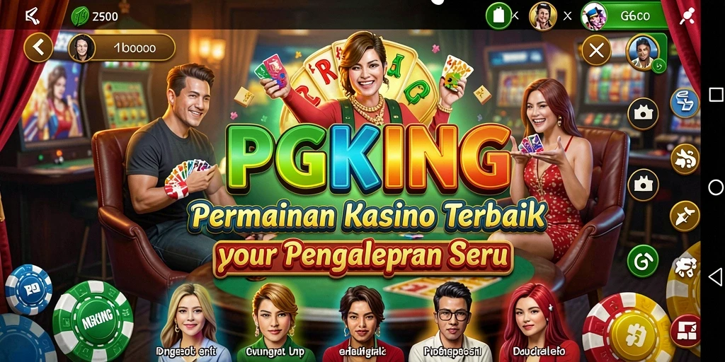 Tangkapan layar utama PGKING menampilkan gameplay Kasino yang mendebarkan.