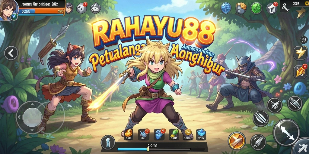Tampilan gameplay RAHAYU88 yang penuh warna dan seru.