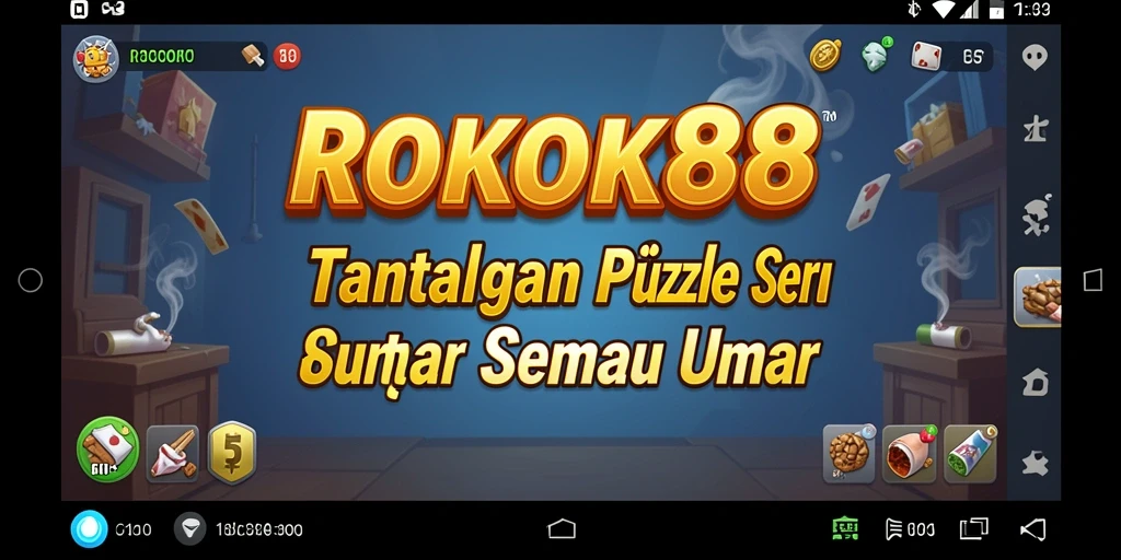 Tampilan screenshot ROKOK88 yang menampilkan momen seru bermain Puzzle.