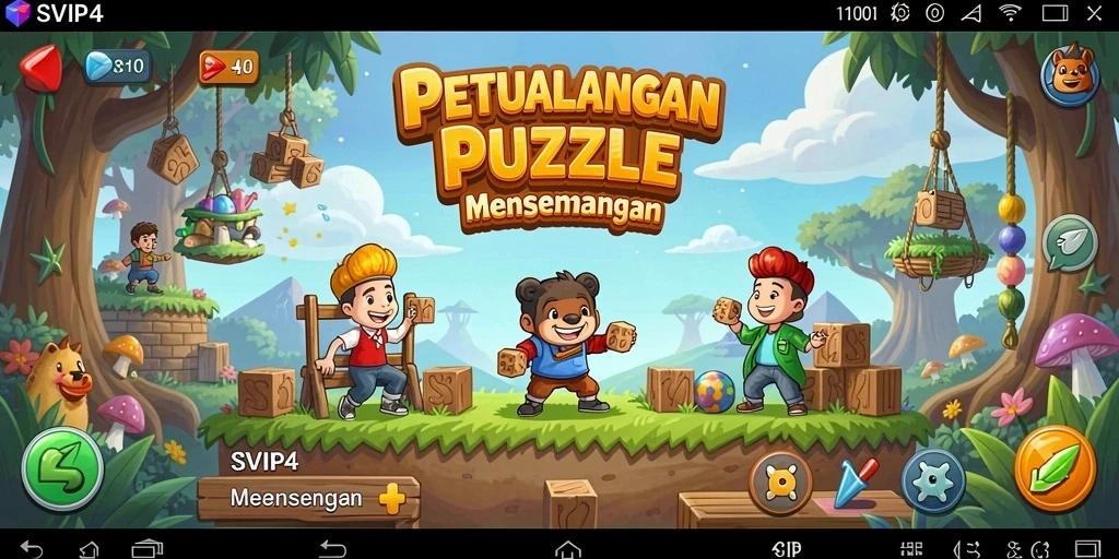 Tampilan gameplay menarik SVIP4 dengan berbagai teka-teki menantang.