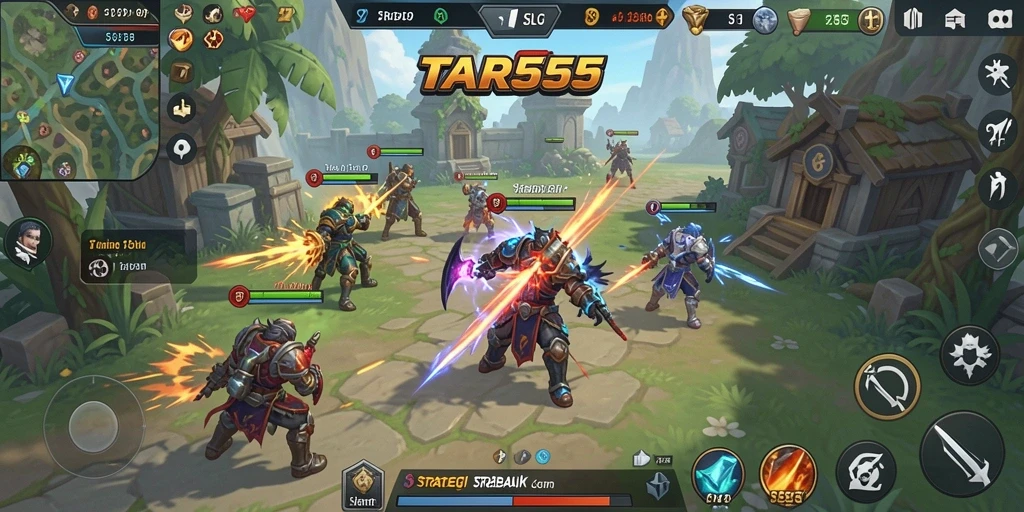 Menampilkan aksi pertempuran yang mendebarkan dalam game SLG.