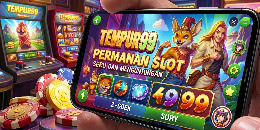 Tampilan gameplay TEMPUR99 yang penuh warna dan menarik.