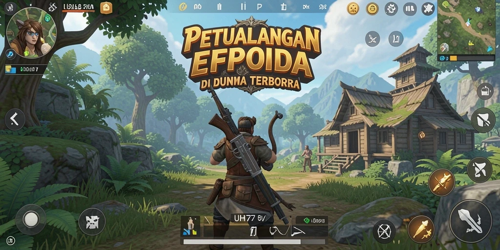 Screenshot gameplay UH77 menunjukkan keindahan dunia Open World yang luas.