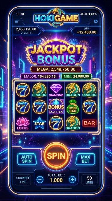Tampilan aplikasi Pusat Unduh hokigame yang menarik dan user-friendly.